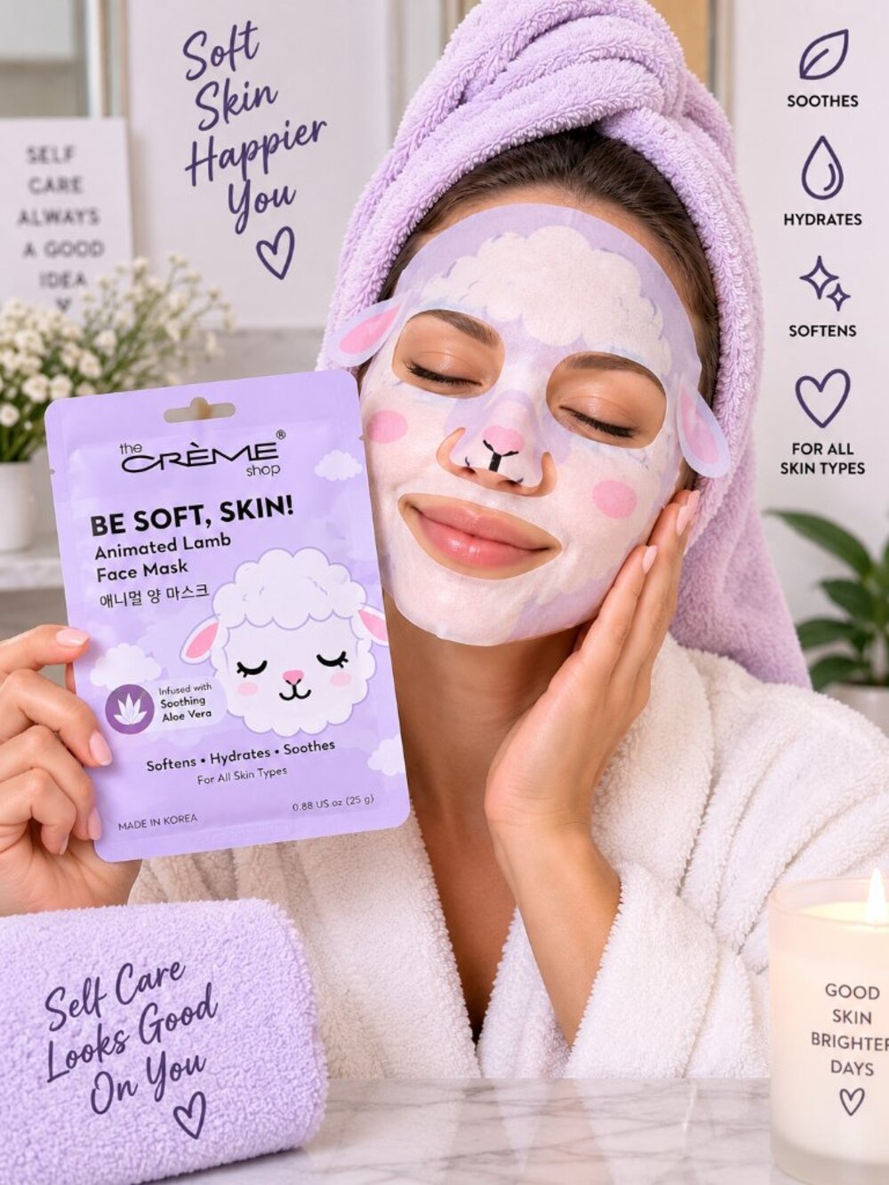 The Crรจme Shop Vitamin C & Hyaluronic Acid Fusion Sheet Mask Set of 3 K-Beauty
